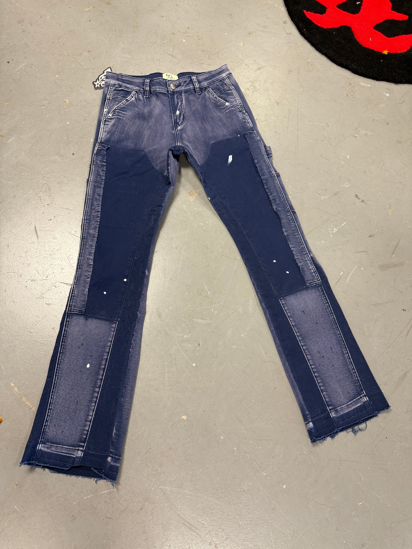 Triple 7s Jeans Blue Acid Wash