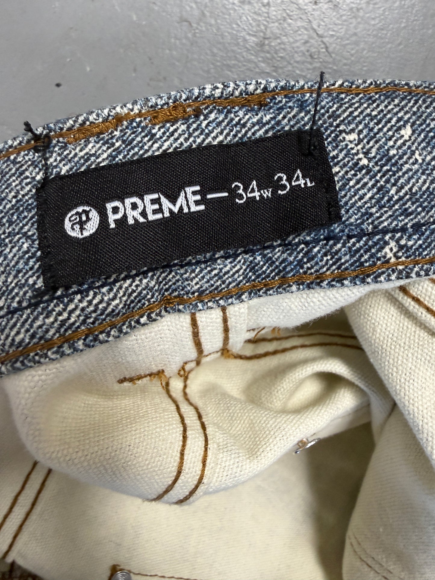 PREME REIGN IN CHAINS LIGHT INDIGO DENIM JEAN