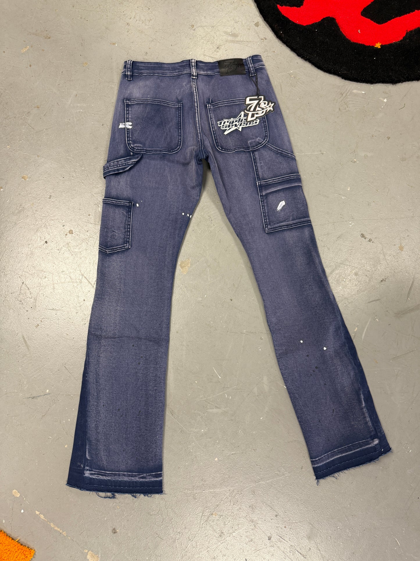 Triple 7s Jeans Blue Acid Wash