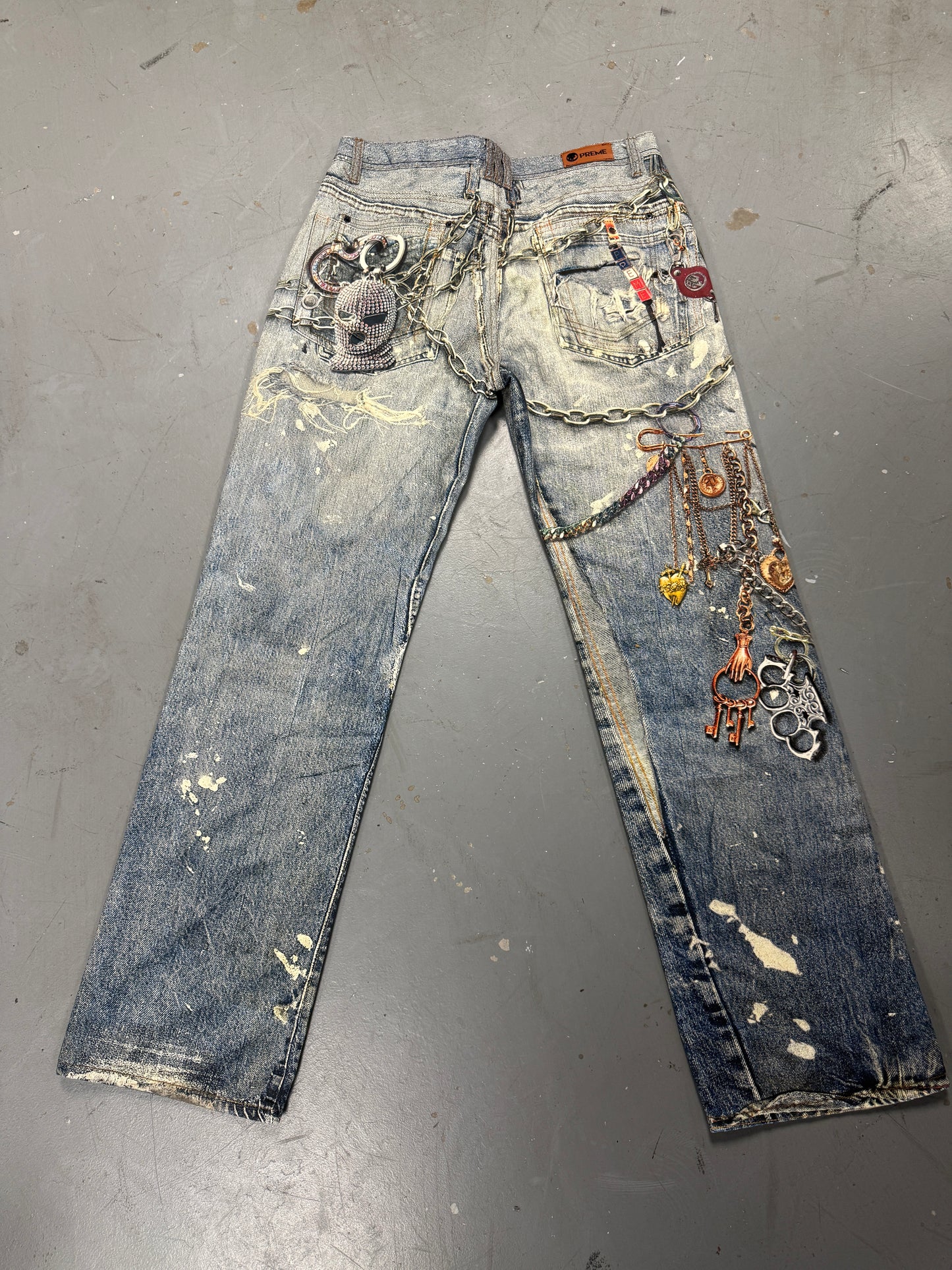 PREME REIGN IN CHAINS LIGHT INDIGO DENIM JEAN