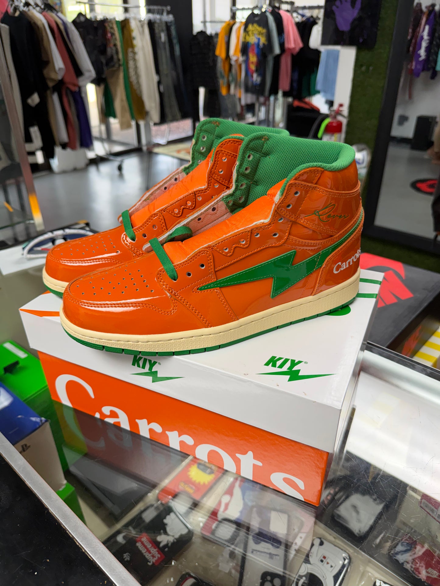 kool kiy size carrots by anwar edition pea green and orange