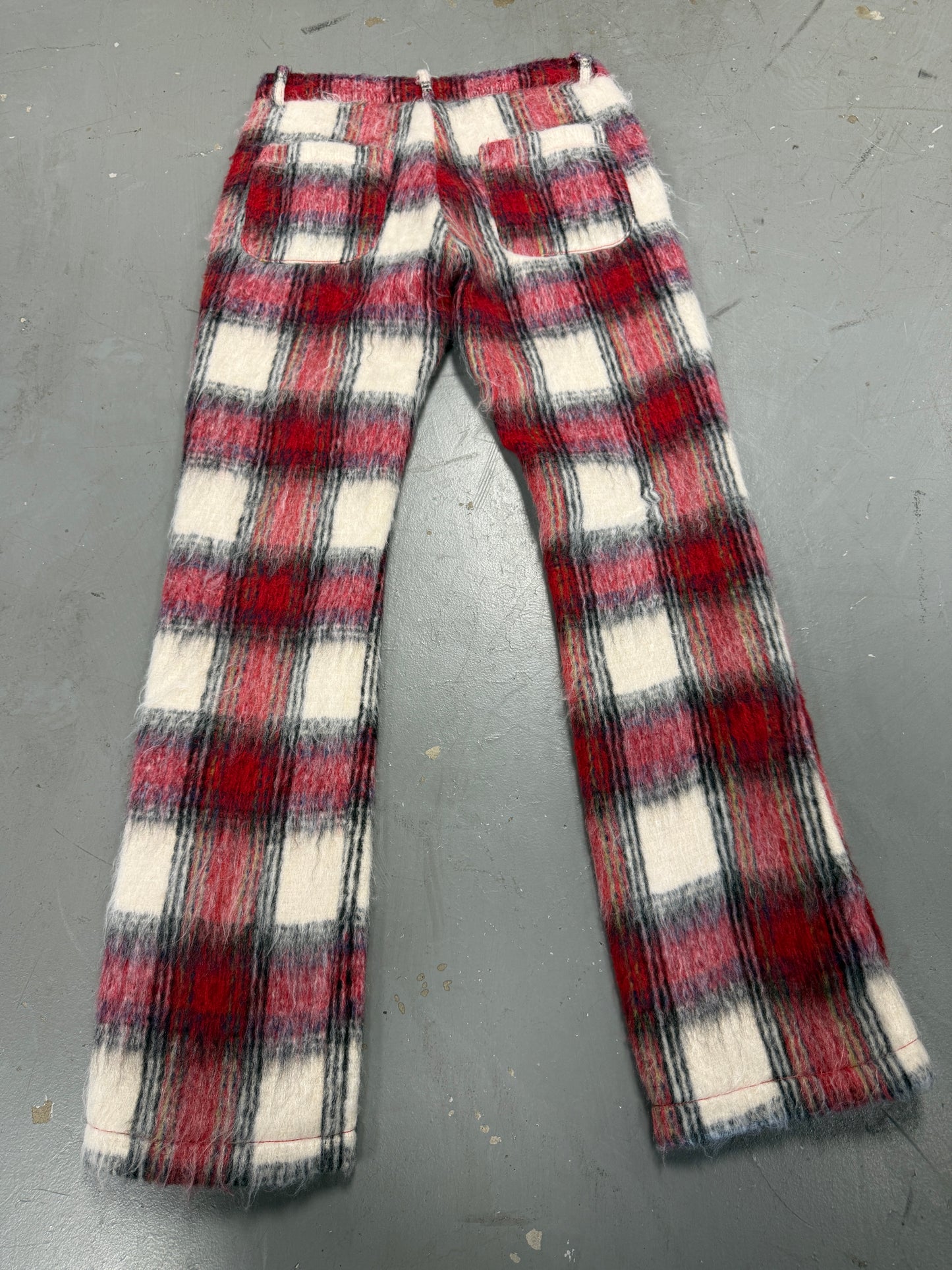 "ELEGANZA" STACKED FLARE MOHAIR ROSSO CREMA