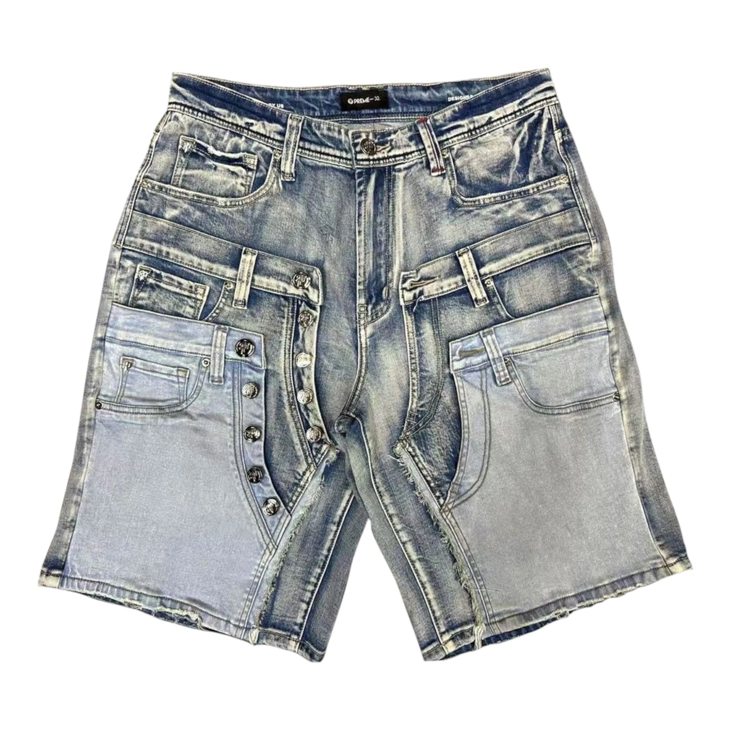 Preme “Multi-Waistband” Denim Shorts
