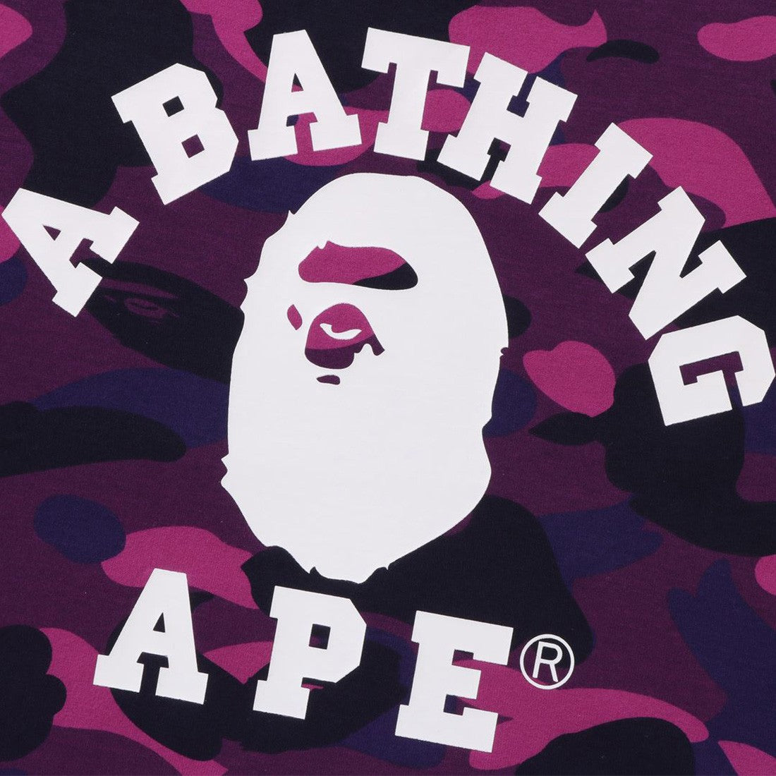 A BATHING APE MEN COLOR CAMO COLLEGE TANK TOP (PURPLE)