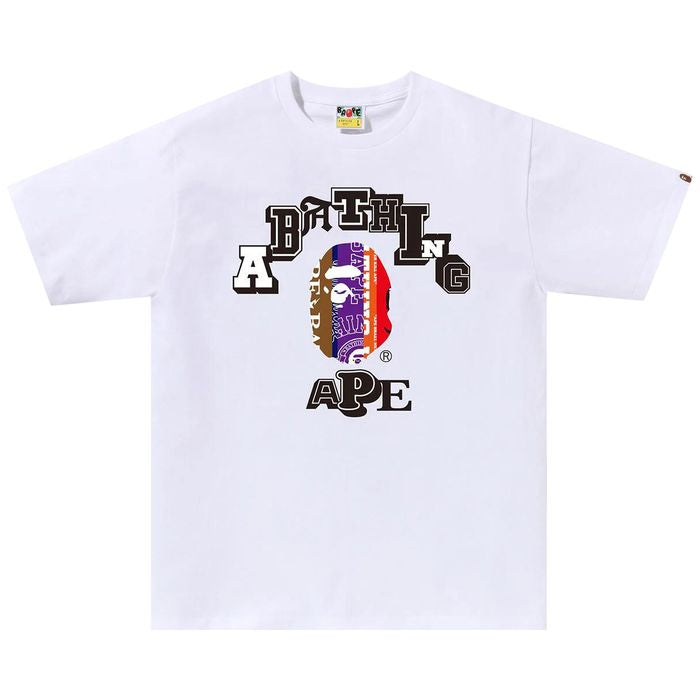BAPE Fans Scarf College Tee 'White