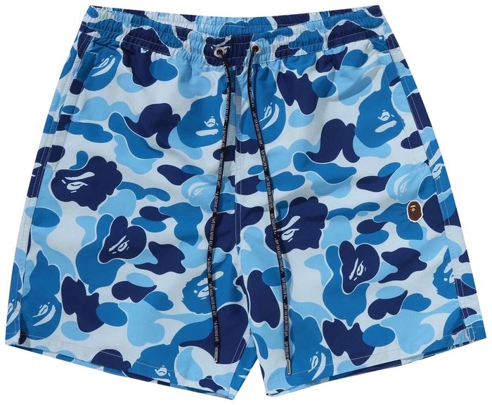 BAPE ABC Camo One Point Relaxed Fit Water Shorts 'Blue'