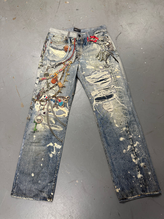 PREME REIGN IN CHAINS LIGHT INDIGO DENIM JEAN