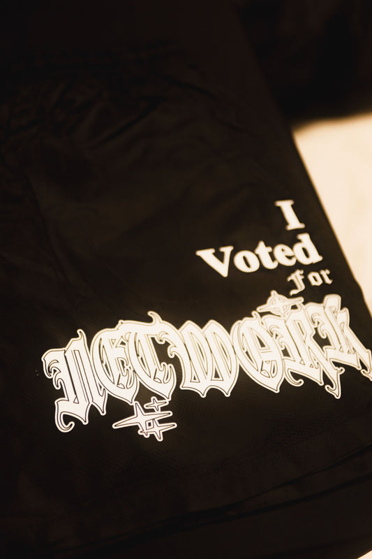 Vote For Network Mesh Shorts