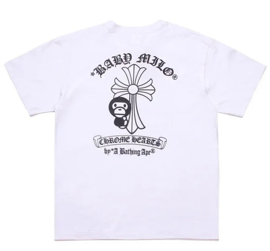 BAPE x Chrome Hearts Baby Milo T-shirt White | A Bathing Ape