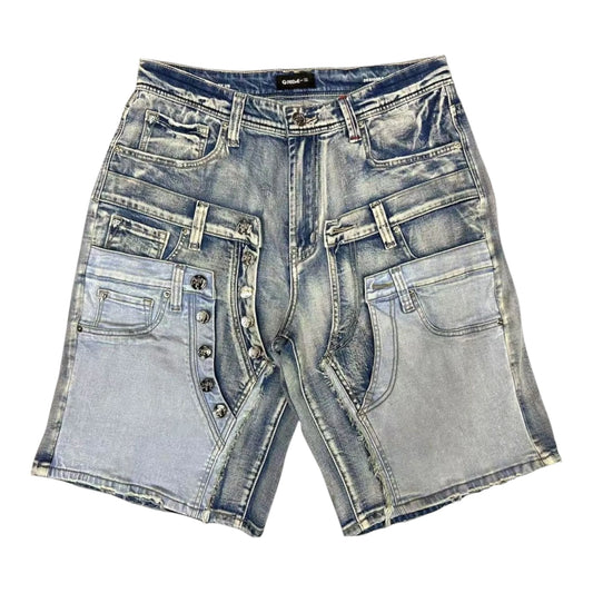Preme “Multi-Waistband” Denim Shorts