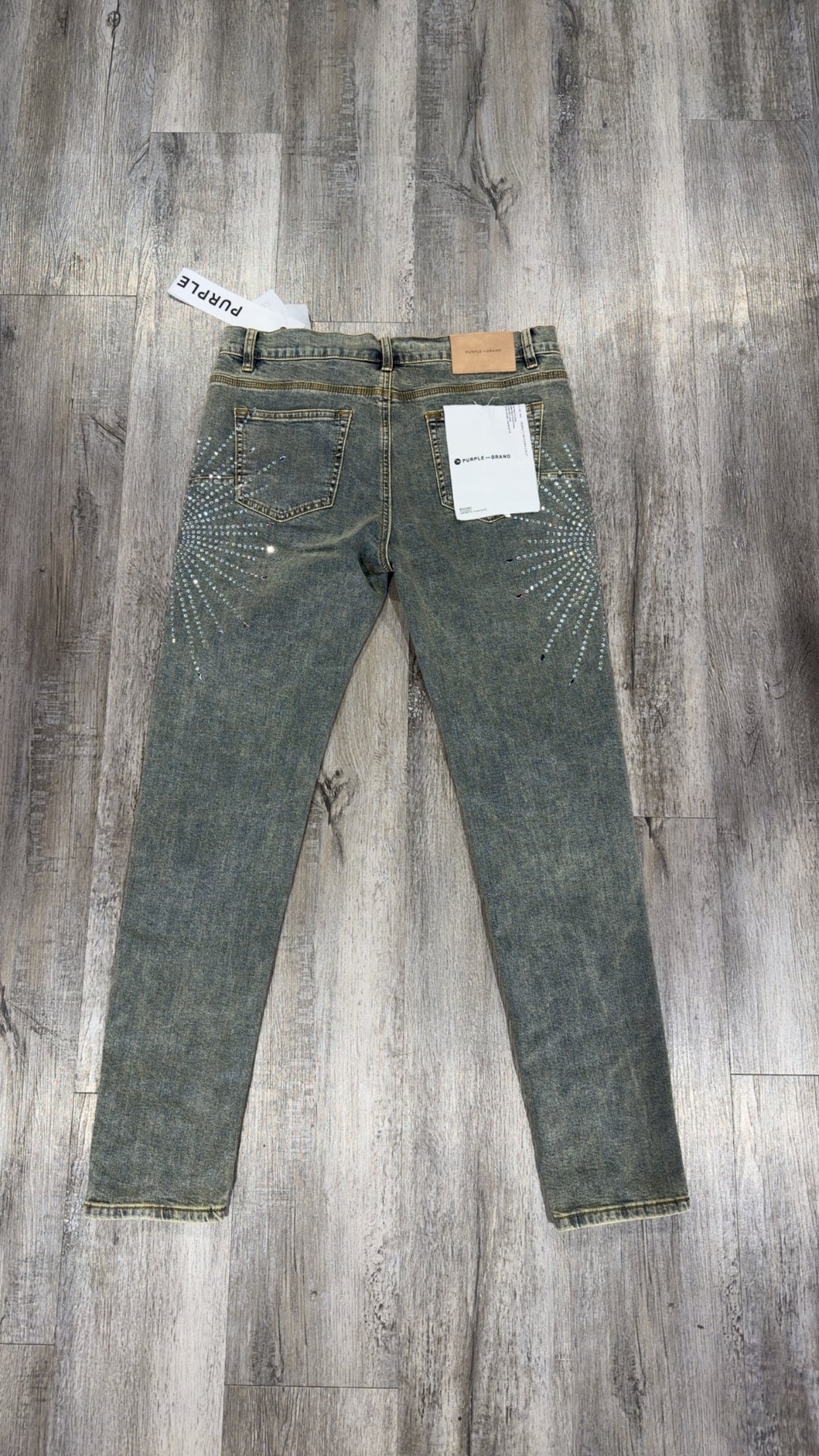 Purple Jeans Star RhineStone