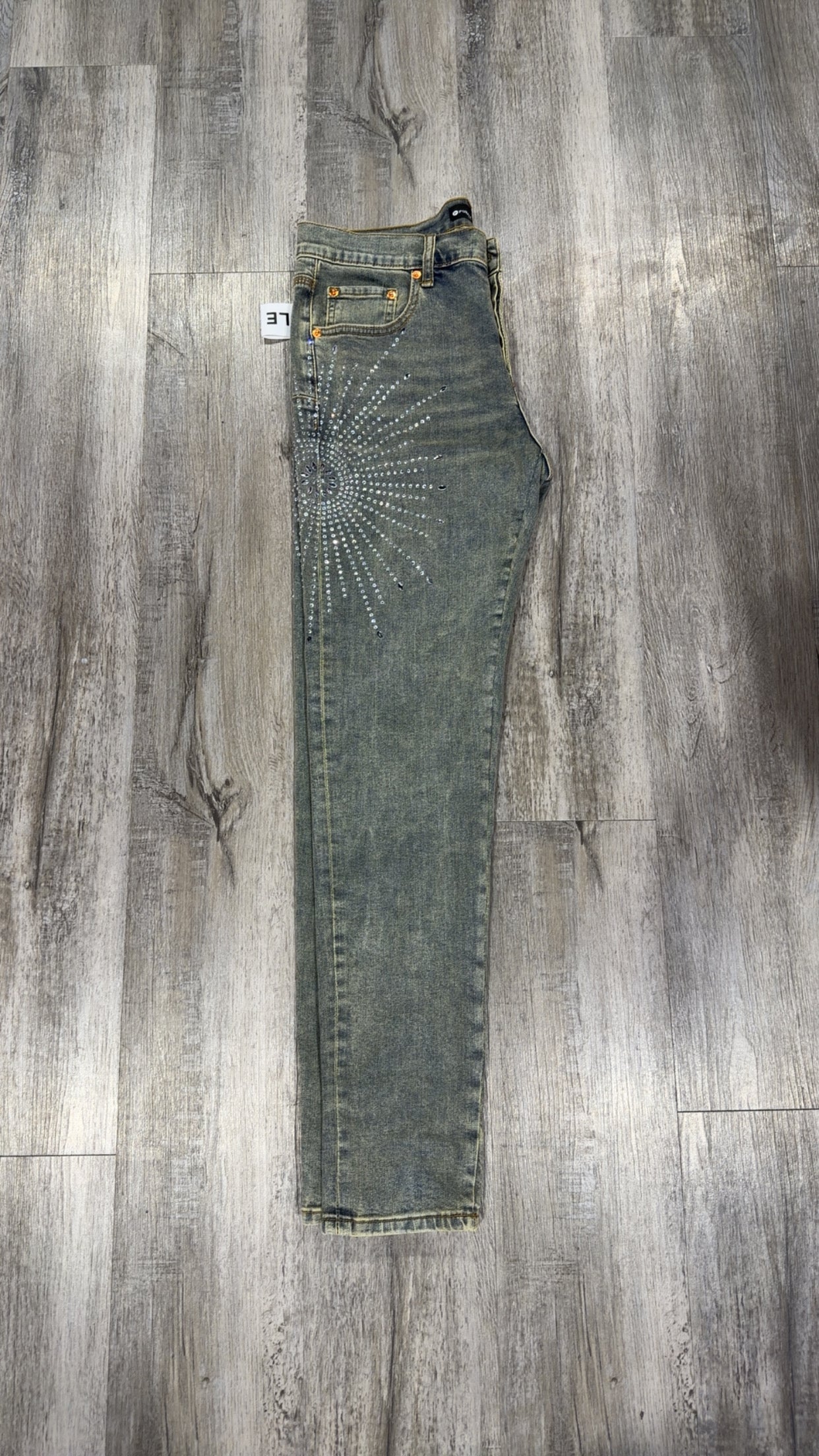 Purple Jeans Star RhineStone