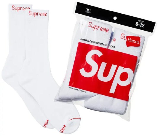 2024
Supreme x Hanes Crew Socks (4 Pack) 'White'