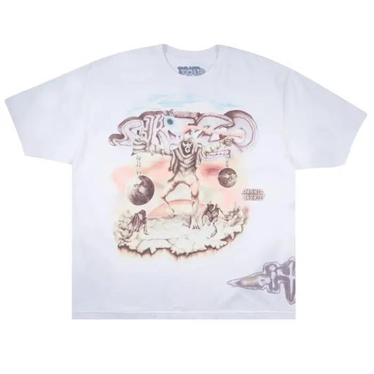 Cactus Jack by Travis Scott Utopia Tour Skitzo Circus Maximus Tee 'White'
