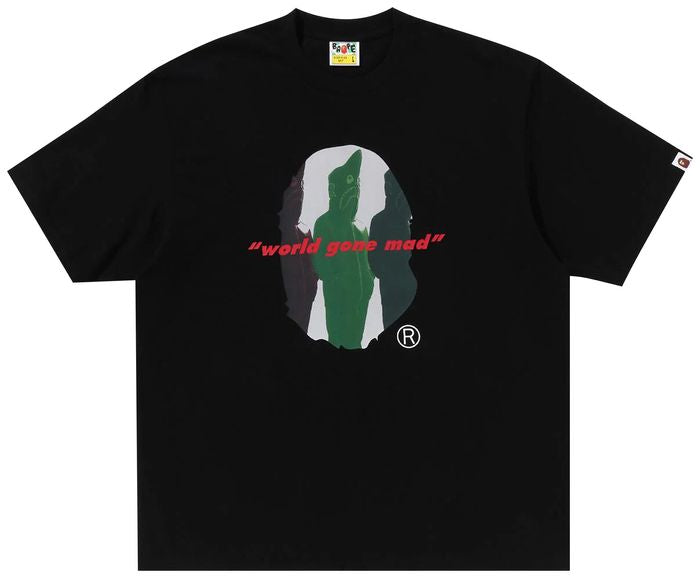 BAPE ABC Sea Surface Camo Ape Head Tee Sax