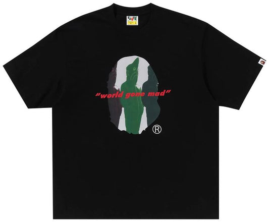 BAPE ABC Sea Surface Camo Ape Head Tee Sax