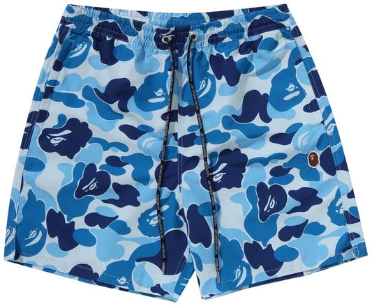 BAPE ABC Camo One Point Relaxed Fit Water Shorts 'Blue'